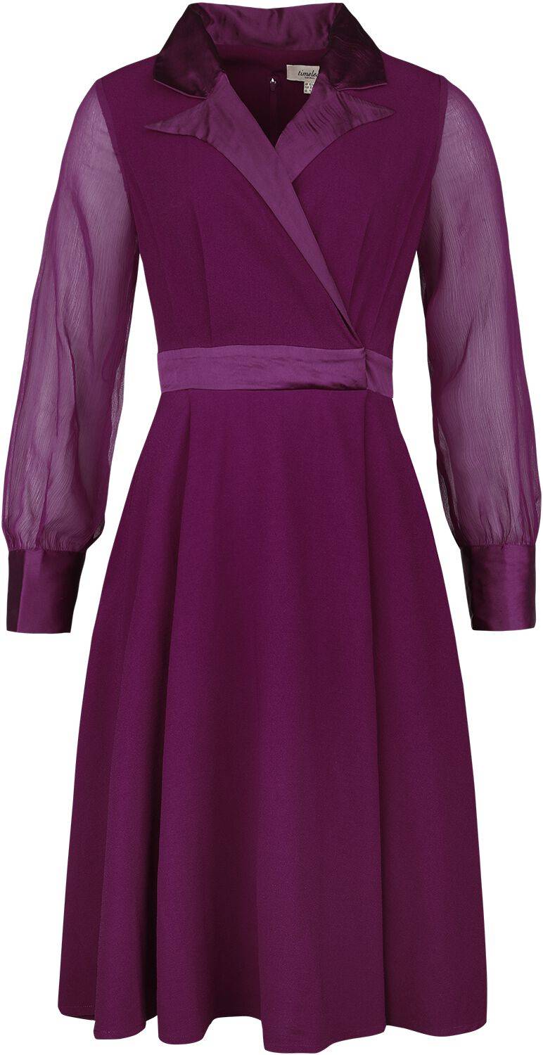 EMP "Polly Plum Dress" Mittellanges Kleid lila von Timeless London