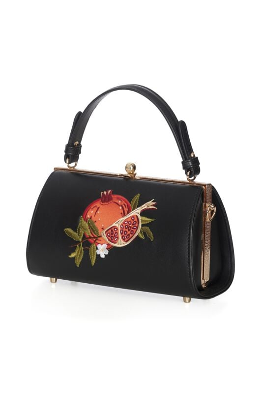 EMP "Pomegranate" Handtasche Schwarz Von Banned Retro