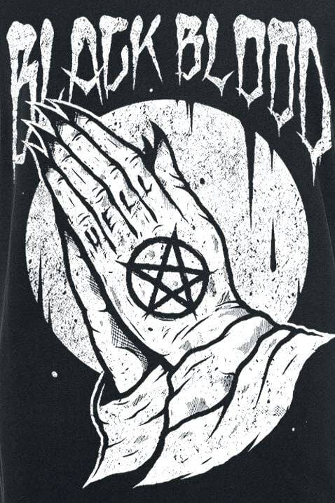 EMP "Praying Hands" Tank-Top Schwarz Von Black Blood By Gothicana
