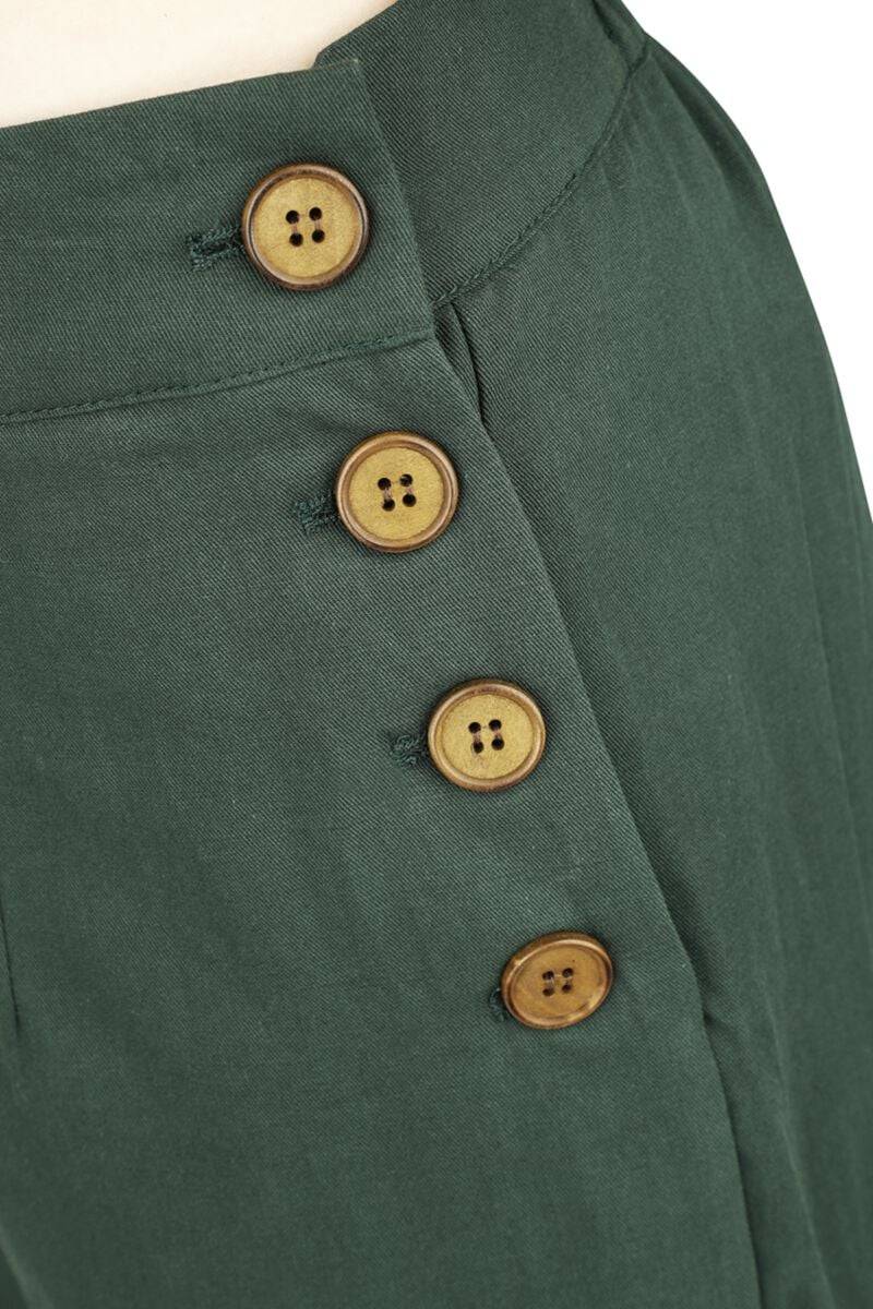 EMP "Pretty Perfect Trousers" Stoffhose Grün Von Banned Retro