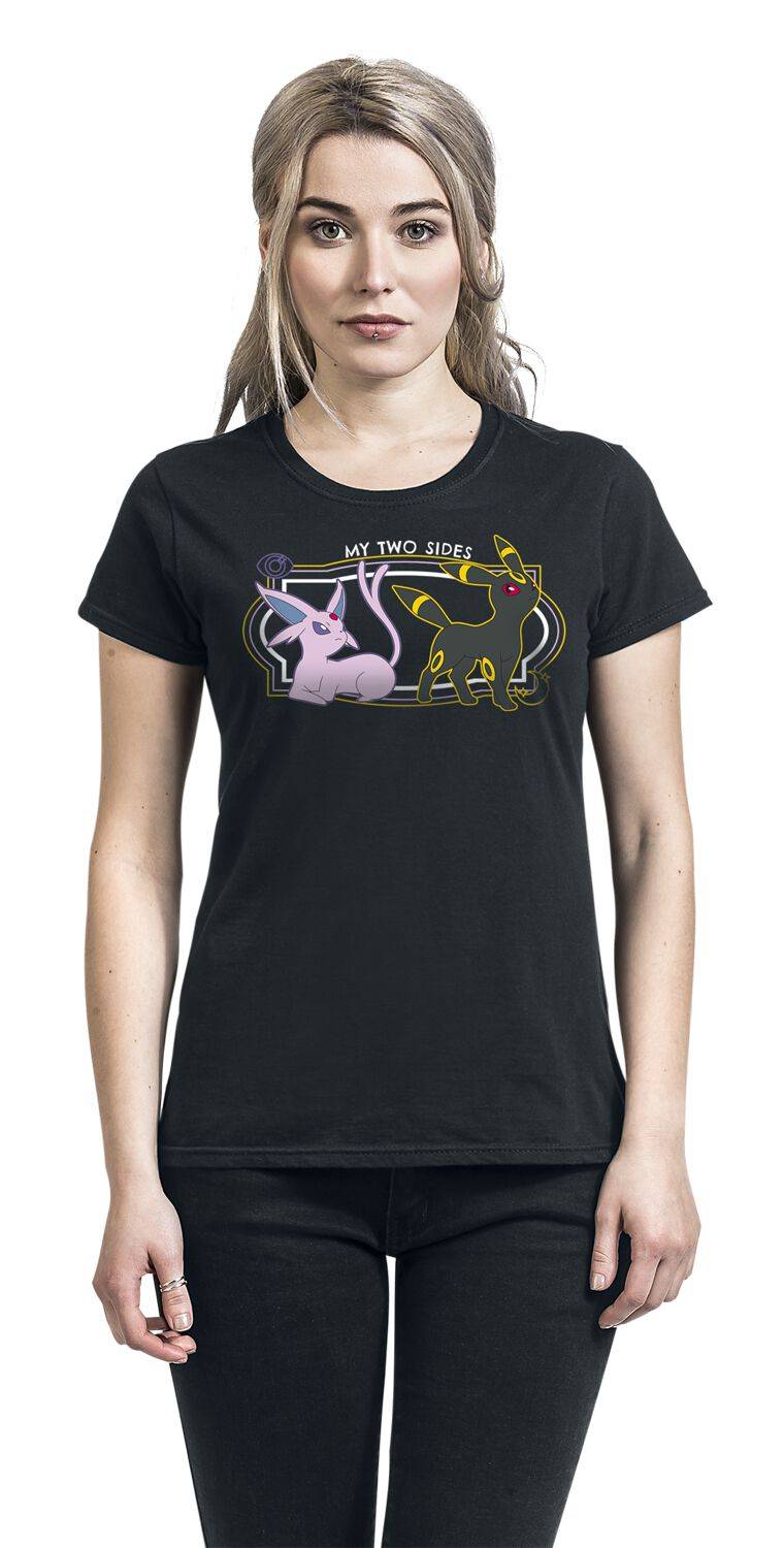EMP "Psiana & Nachtara - My Two Sides" T-Shirt Schwarz Von Pokémon