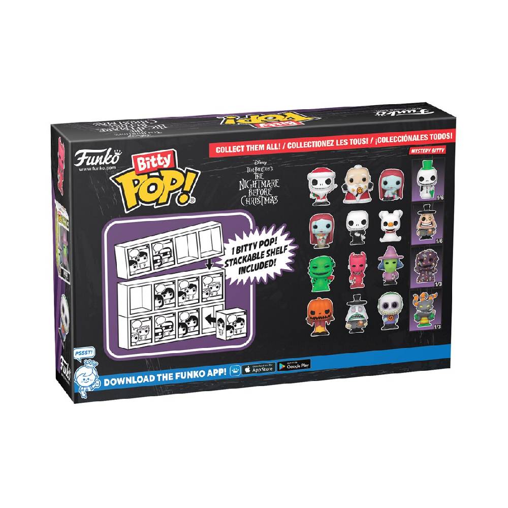 EMP "Pumpkin King, Mayor, Barrel + Mystery Figur (Bitty Pop! 4 Pack) Vinyl Figuren" Funko Bitty Pop! Von The Nightmare Before Christmas