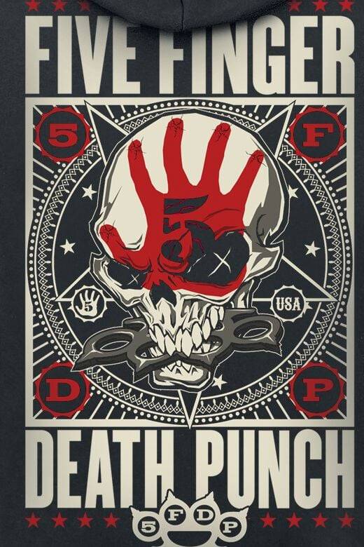 EMP "Punchagram" Kapuzenpullover Schwarz Von Five Finger Death Punch