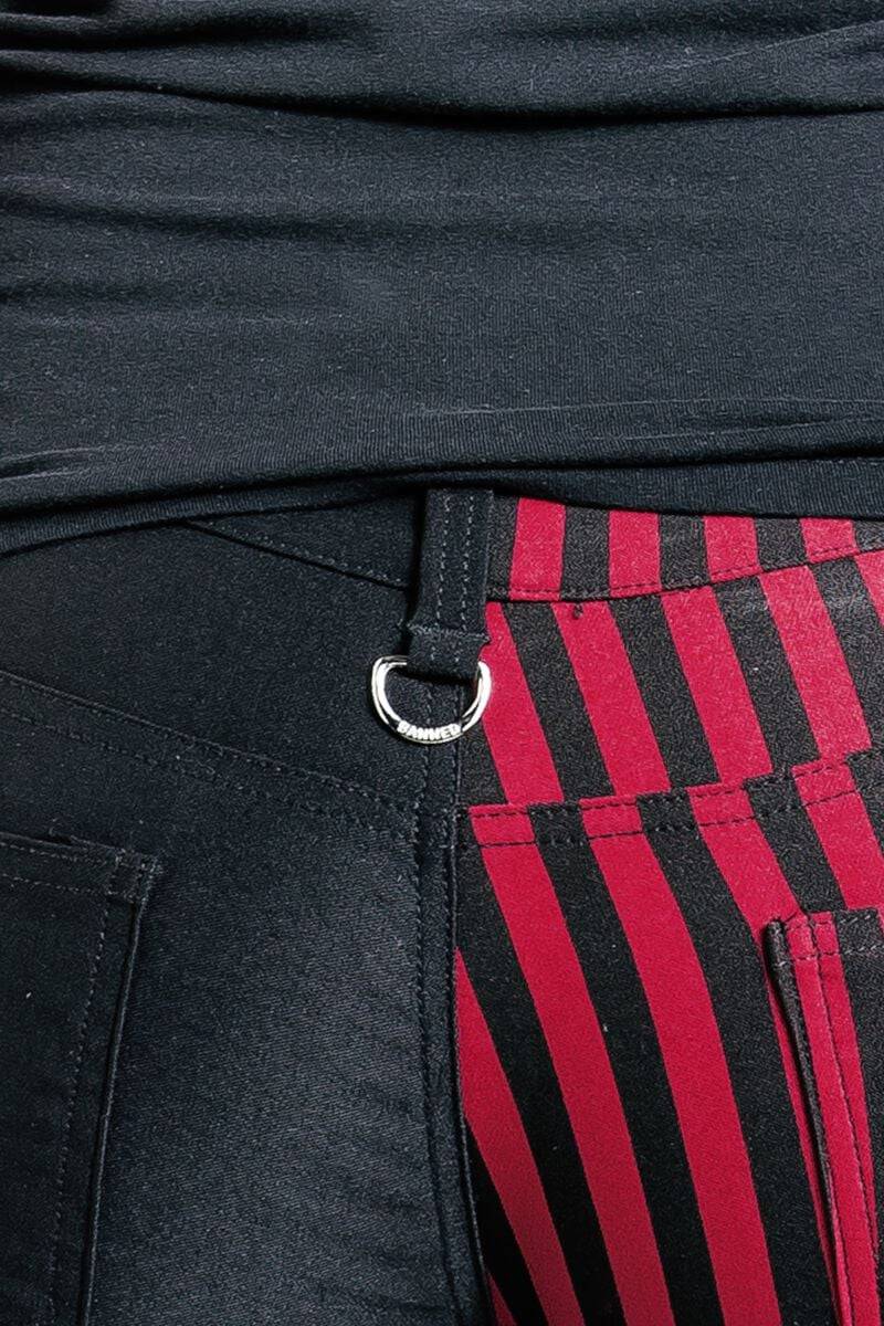 EMP "Punk Trousers" Stoffhose Schwarz/rot Von Banned Alternative