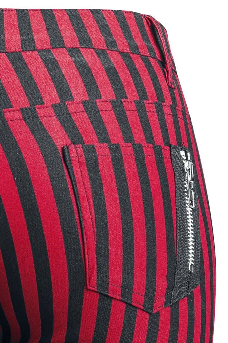 EMP "Punk Trousers" Stoffhose Schwarz/rot Von Banned Alternative