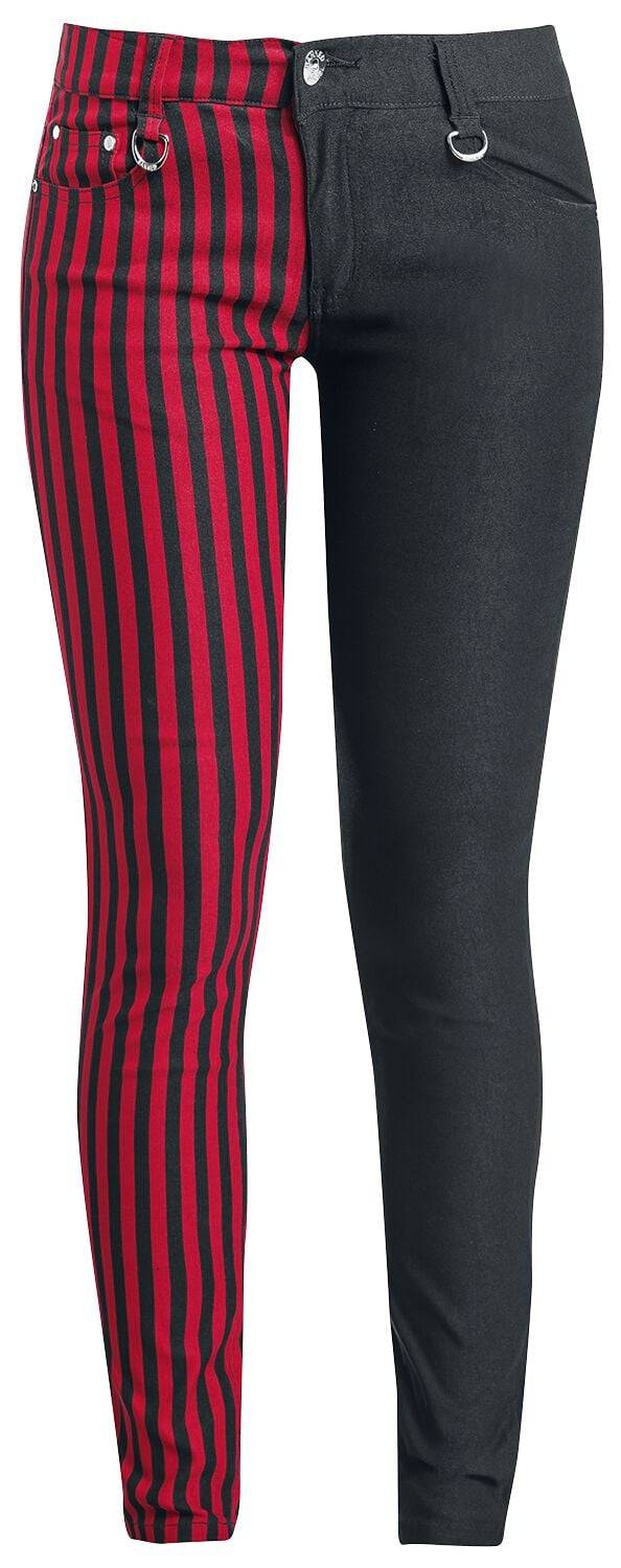 EMP "Punk Trousers" Stoffhose schwarz/rot von Banned Alternative