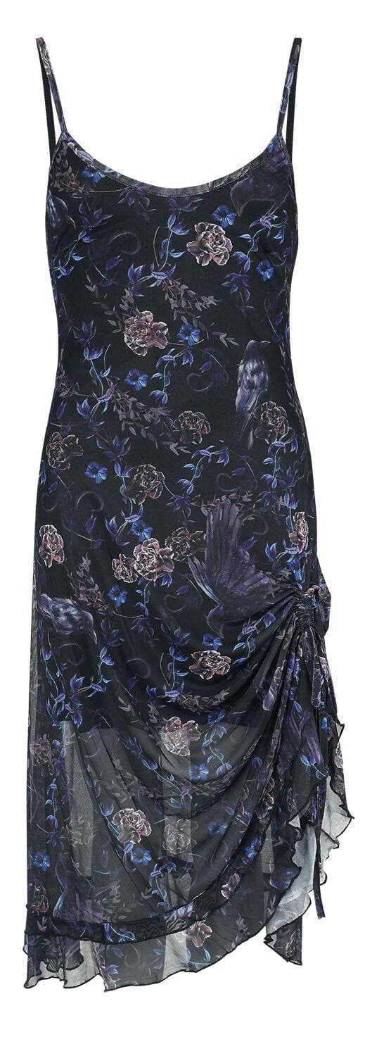 EMP "Purple Night Crows Mesh Midi Dress" Mittellanges Kleid multicolor von Jawbreaker