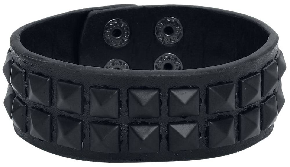 EMP "Pyramid Rivets" Nietenarmband schwarz von Rock Rebel by EMP