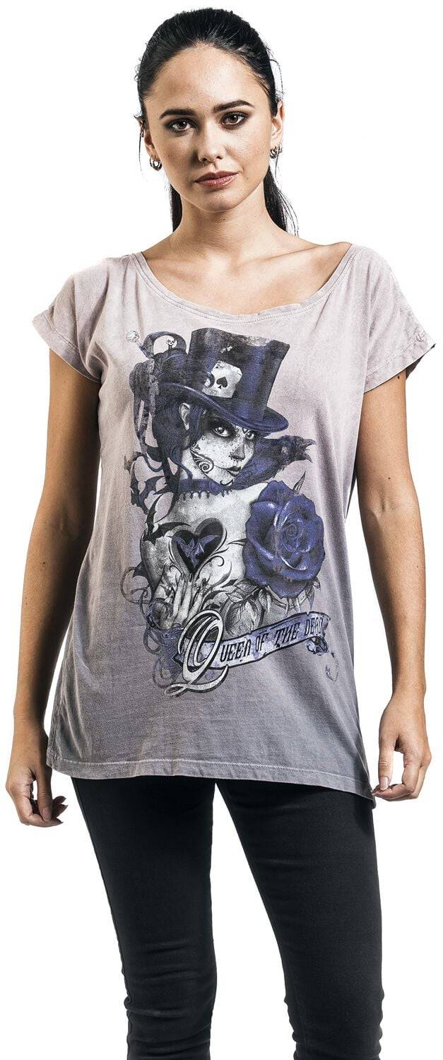 EMP "Queen Of The Dead" T-Shirt Rosa Von Alchemy England
