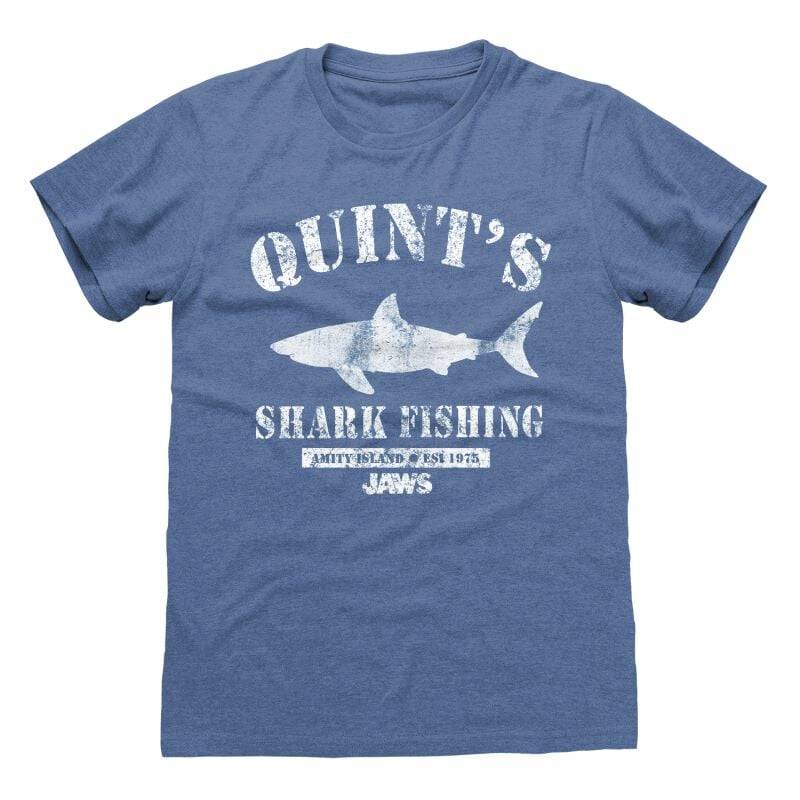 EMP "Quint´s Shark Fishing" T-Shirt blau von Der weisse Hai