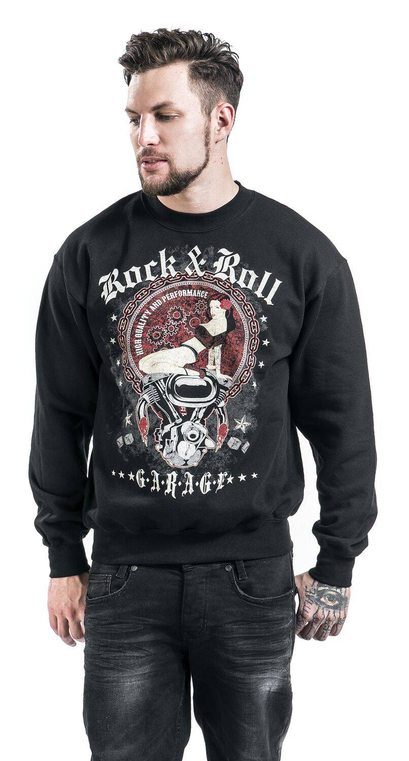 EMP "R'n'R Garage" Sweatshirt Schwarz Von R'n'R Garage