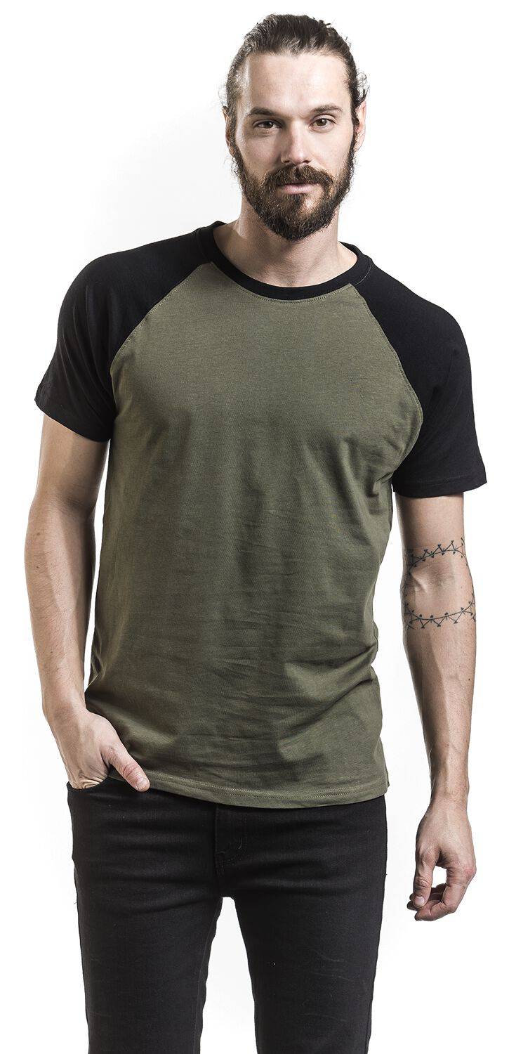 EMP "Raglan Contrast Tee" T-Shirt Oliv/schwarz Von Urban Classics