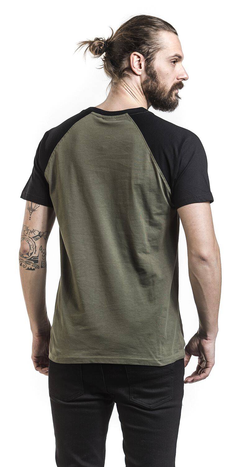 EMP "Raglan Contrast Tee" T-Shirt Oliv/schwarz Von Urban Classics