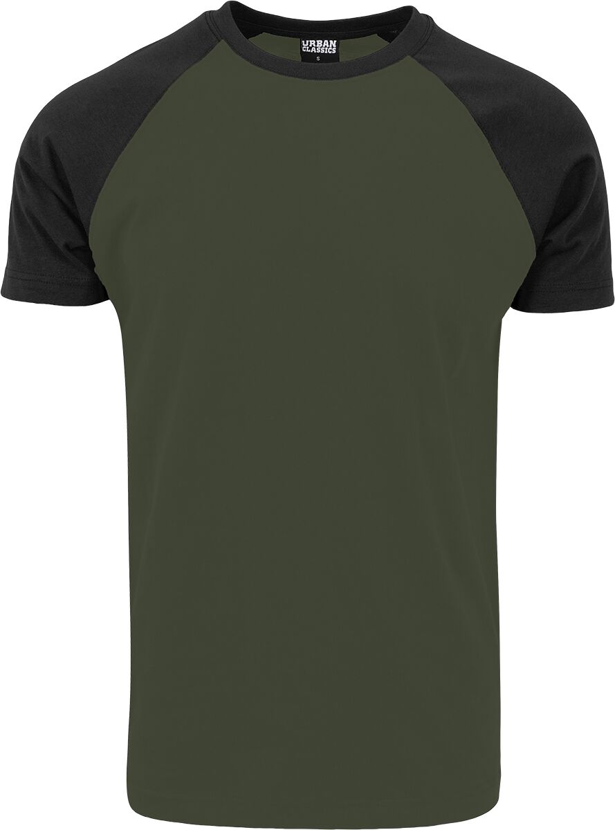EMP "Raglan Contrast Tee" T-Shirt oliv/schwarz von Urban Classics