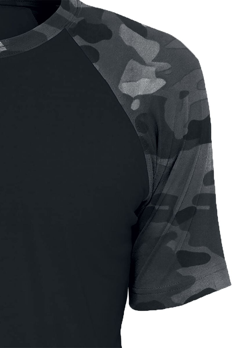 EMP "Raglan Contrast Tee" T-Shirt Schwarz/darkcamo Von Urban Classics