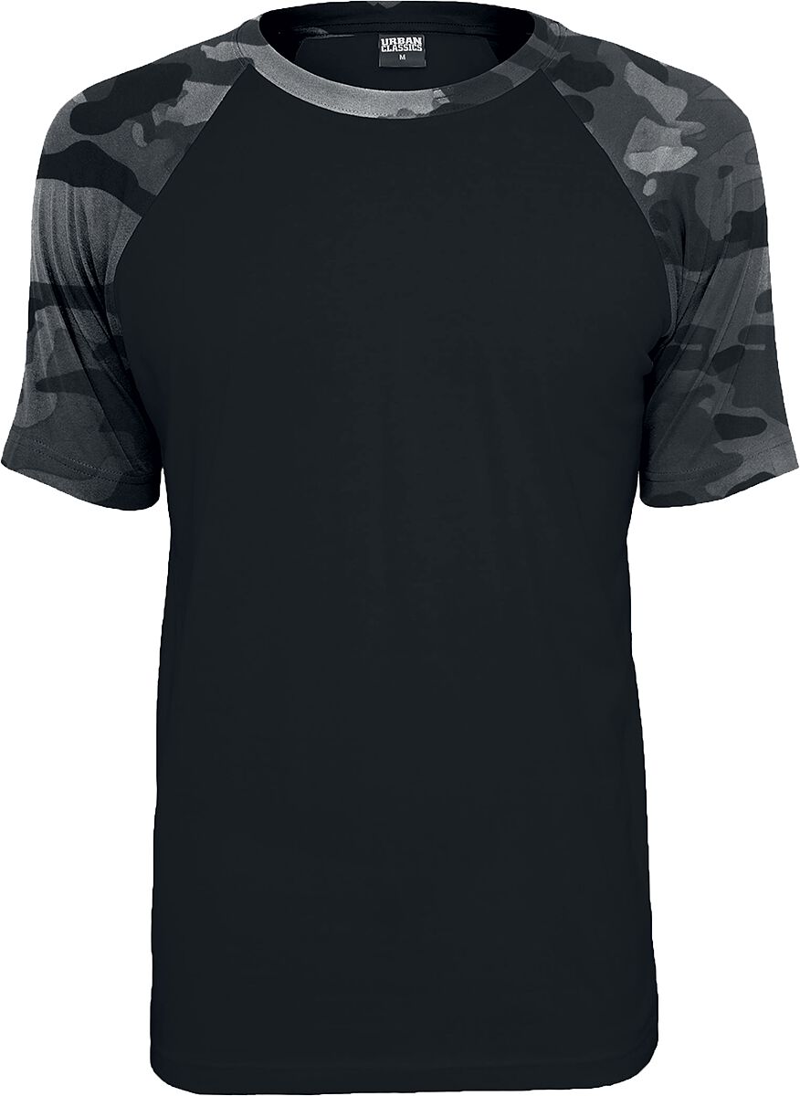 EMP "Raglan Contrast Tee" T-Shirt schwarz/darkcamo von Urban Classics