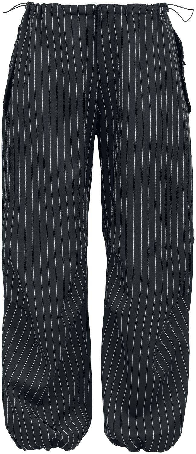 EMP "Raven Pinstripe Trousers" Stoffhose schwarz von Banned Alternative