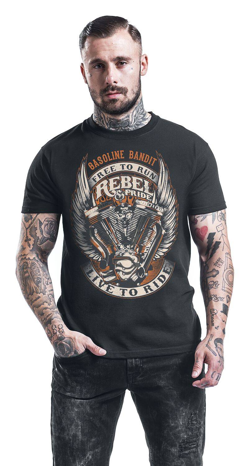 EMP "Rebel Pride" T-Shirt Schwarz Von Gasoline Bandit