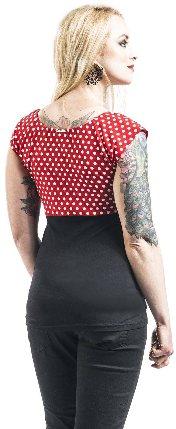 EMP "Red Dots Basic Shirt" T-Shirt Schwarz/rot Von Pussy Deluxe