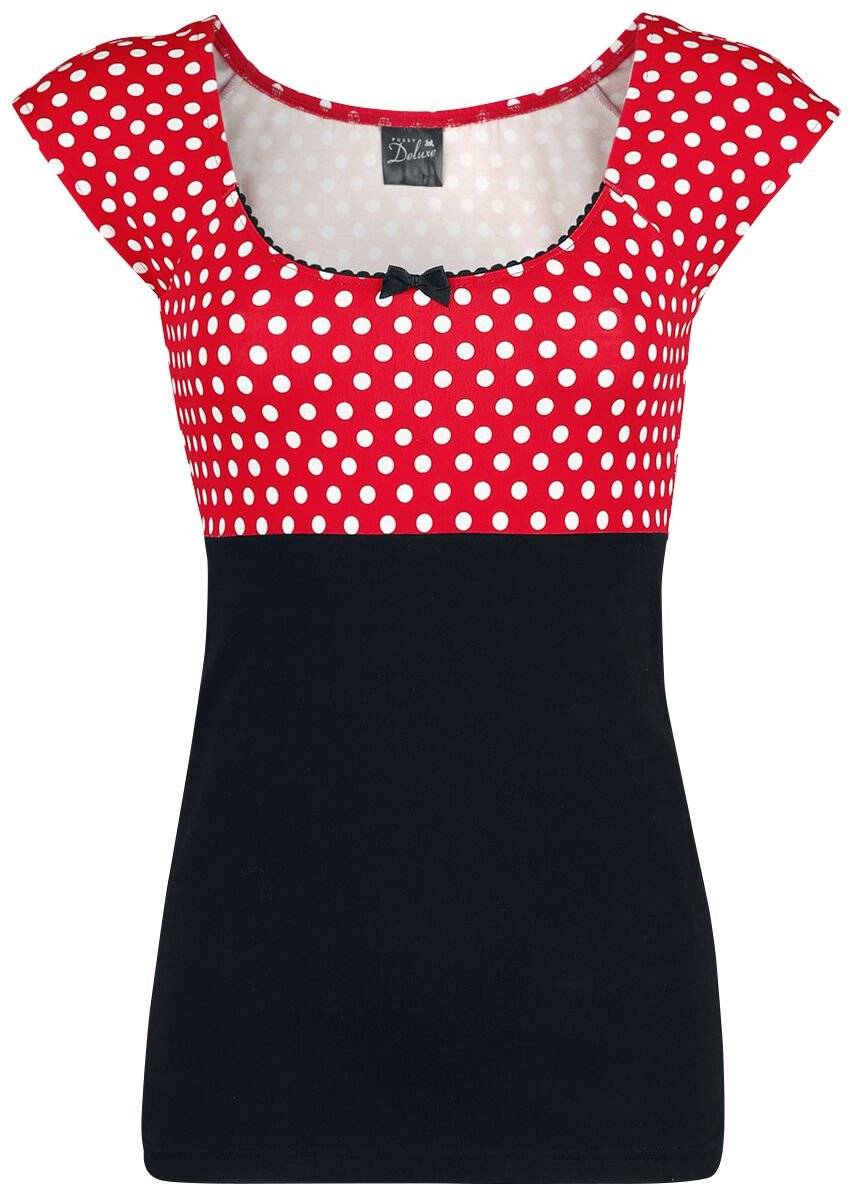 EMP "Red Dots Basic Shirt" T-Shirt schwarz/rot von Pussy Deluxe