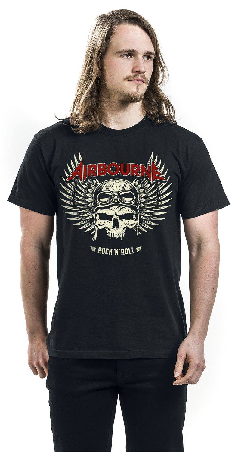 EMP "Red Logo Mono Scorch" T-Shirt Schwarz Von Airbourne