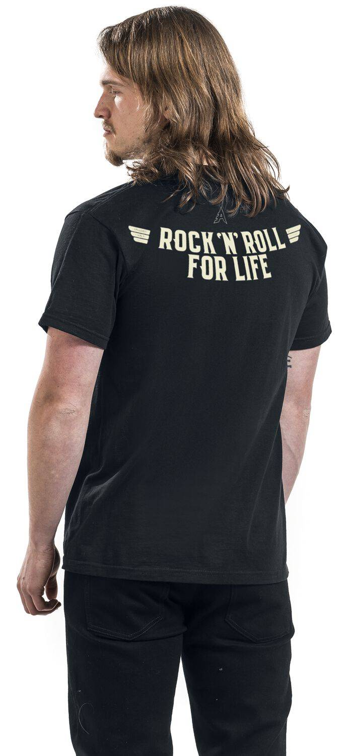 EMP "Red Logo Mono Scorch" T-Shirt Schwarz Von Airbourne