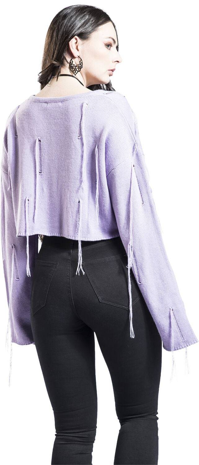 EMP "Reo Jumper" Strickpullover Lila Von Banned Alternative
