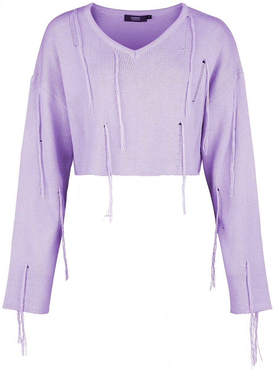 EMP "Reo Jumper" Strickpullover lila von Banned Alternative