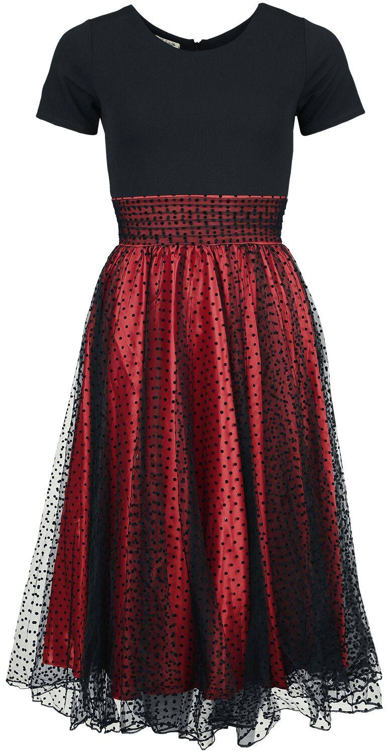 EMP "Retrokleid mit Punkten" Mittellanges Kleid schwarz/rot von Belsira