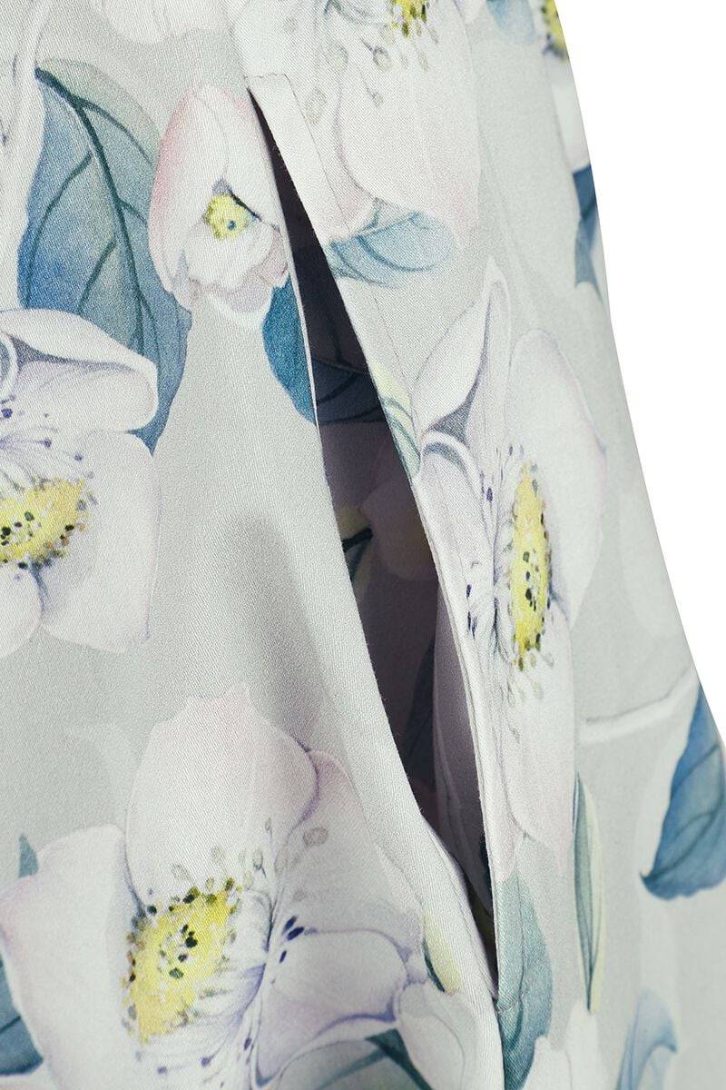 EMP "Rey Floral Swing Dress" Mittellanges Kleid Grün/weiß Von H&R London