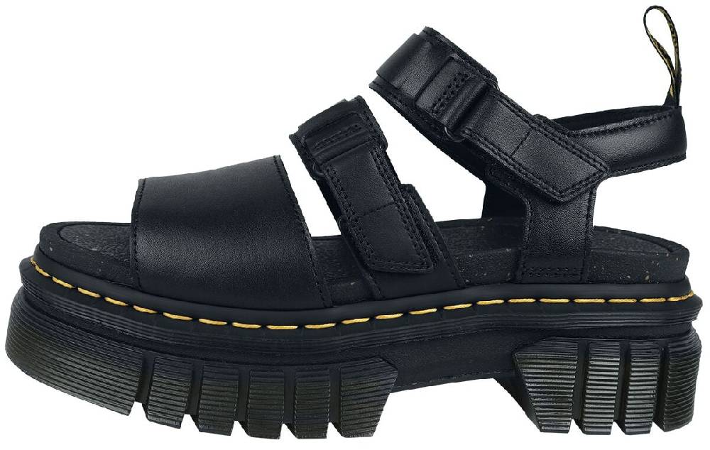 EMP "Ricki 3-Strap - Black Nappa Lux" Sandale Schwarz Von Dr. Martens