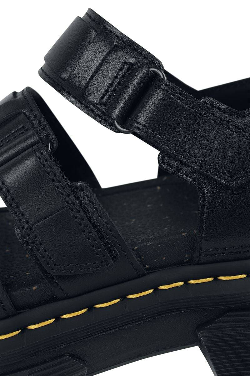 EMP "Ricki 3-Strap - Black Nappa Lux" Sandale Schwarz Von Dr. Martens