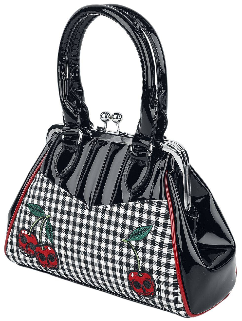 EMP "Rockabilly Cherry" Handtasche Schwarz/rot/weiß Von Banned Retro