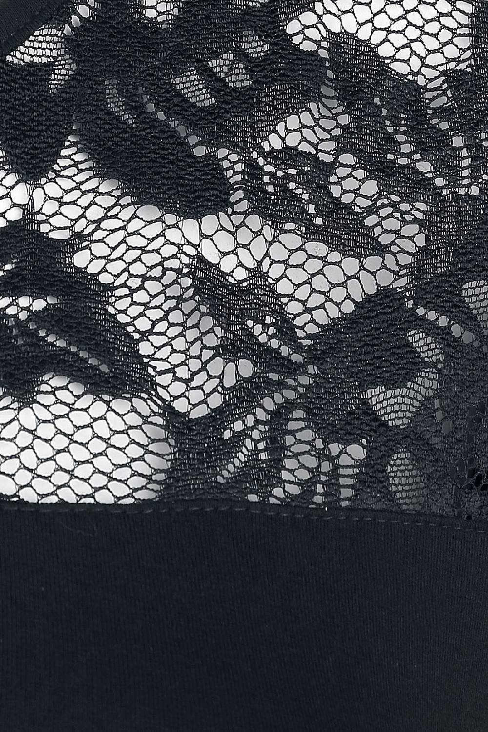 EMP "Rockanje - Long Lace Winter Dress" Mittellanges Kleid Schwarz Von Rotterdamned