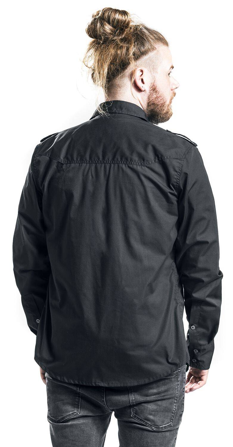 EMP "Rockstar Shirt Longsleeve" Langarmhemd Schwarz Von Brandit