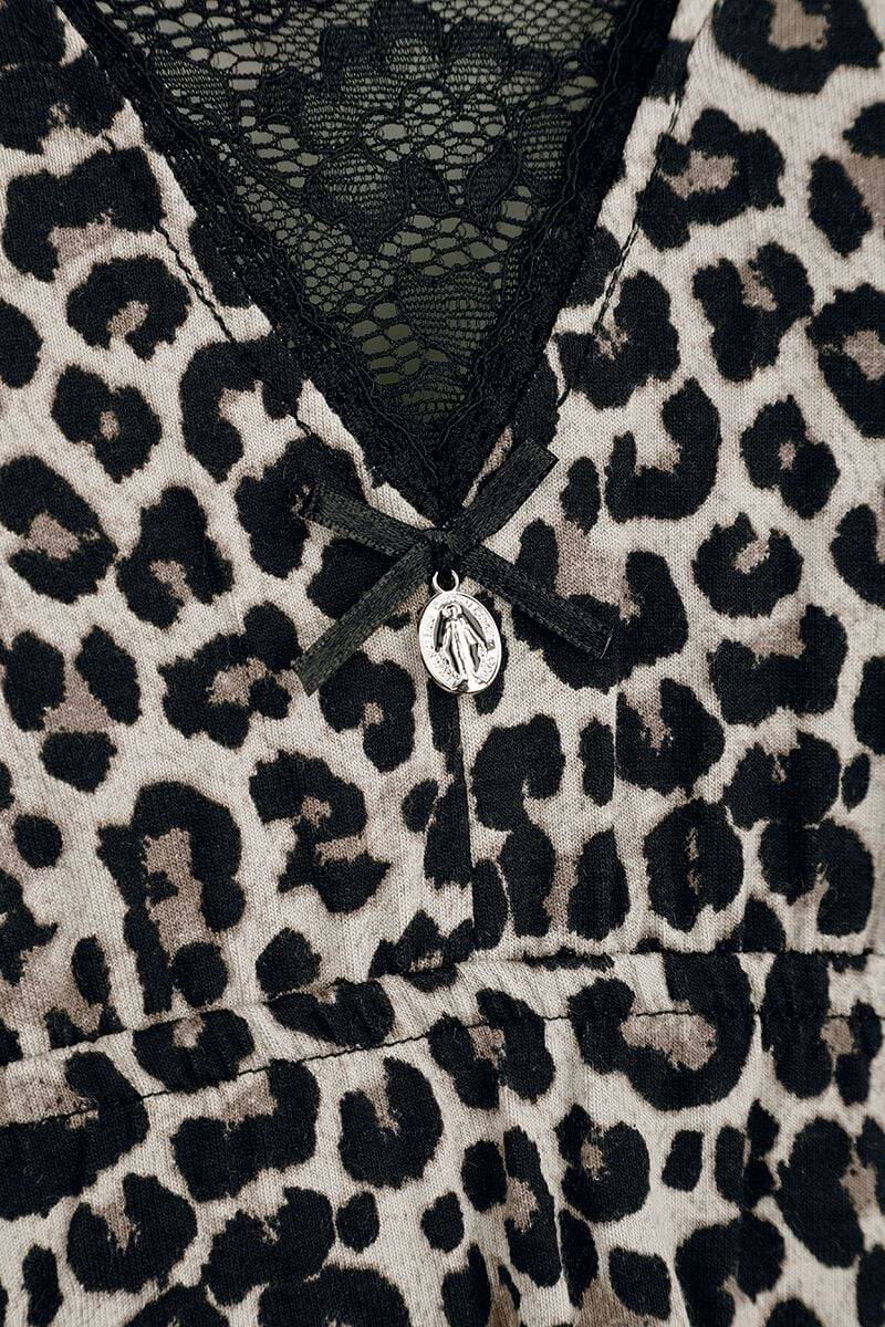EMP "Romantic Leo Shirt" Langarmshirt Braun/schwarz Von Vive Maria