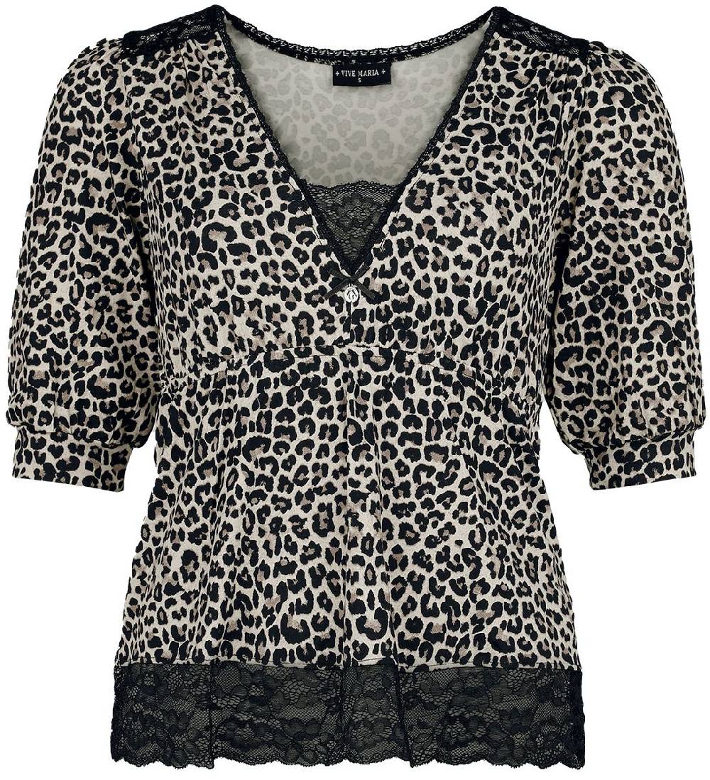EMP "Romantic Leo Shirt" Langarmshirt braun/schwarz von Vive Maria