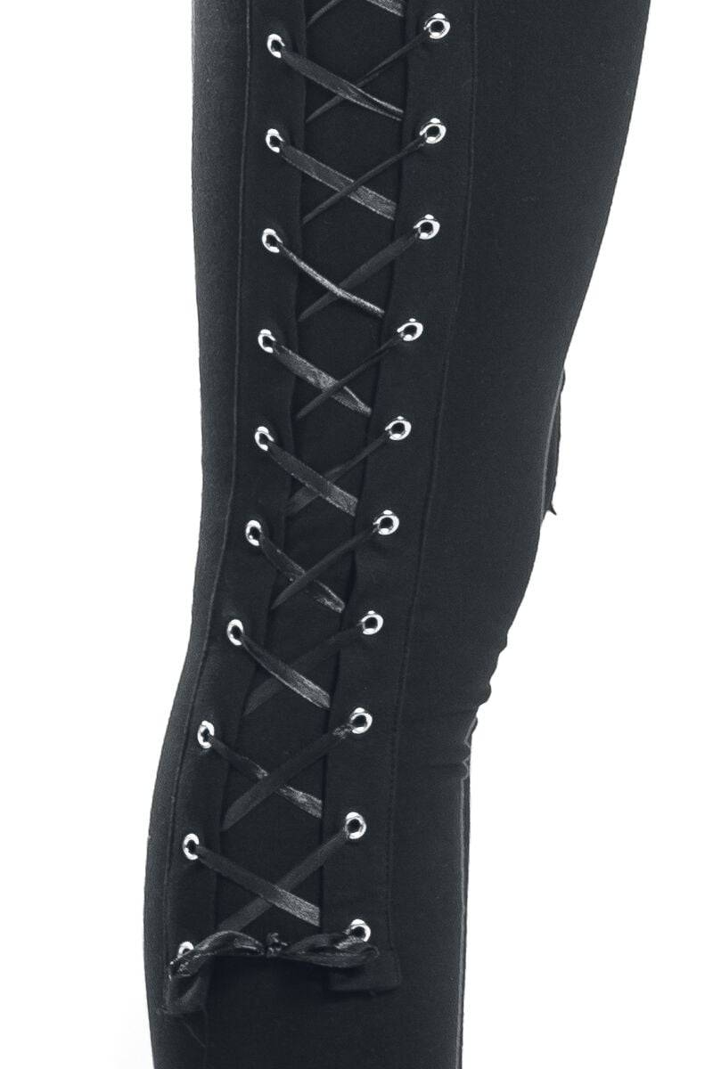 EMP "Rose Corset Legging" Leggings Schwarz Von Vixxsin