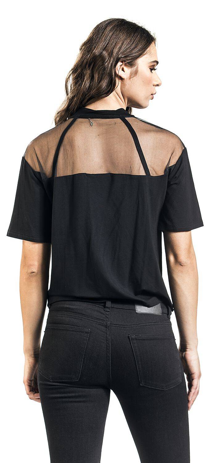 EMP "Rose Garden Mesh Top" T-Shirt Schwarz Von Jawbreaker