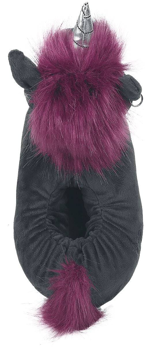 EMP "Ruby Punk Einhorn Hausschuhe Erwachsene" Hausschuh Schwarz Von Corimori