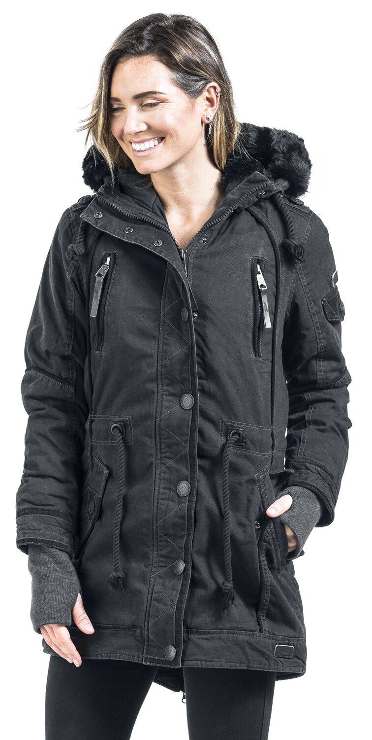 EMP "Saby Girls Parka" Winterjacke Schwarz Von Brandit