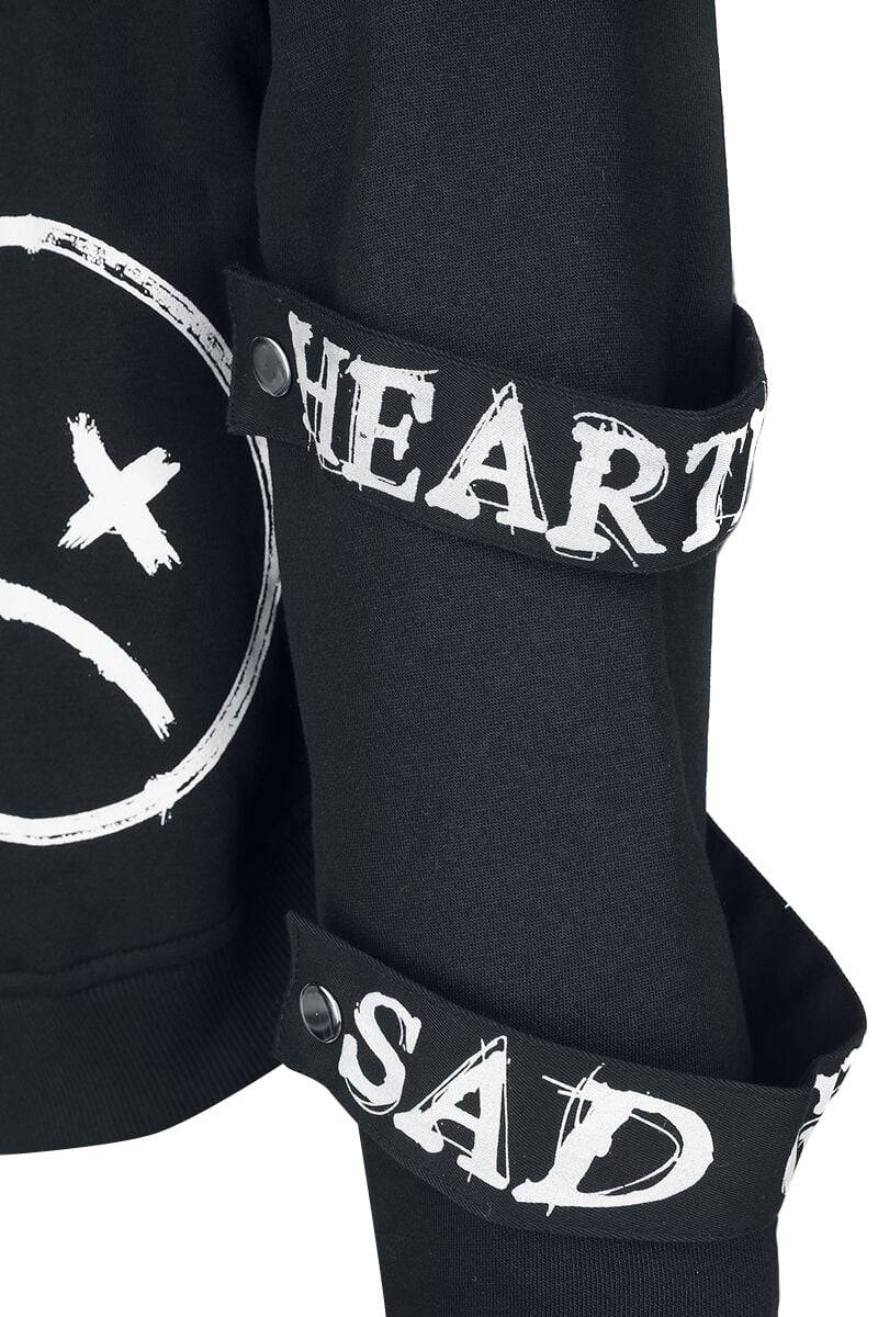 EMP "Sad Girl Club Hood" Kapuzenpullover Schwarz/weiß Von Heartless