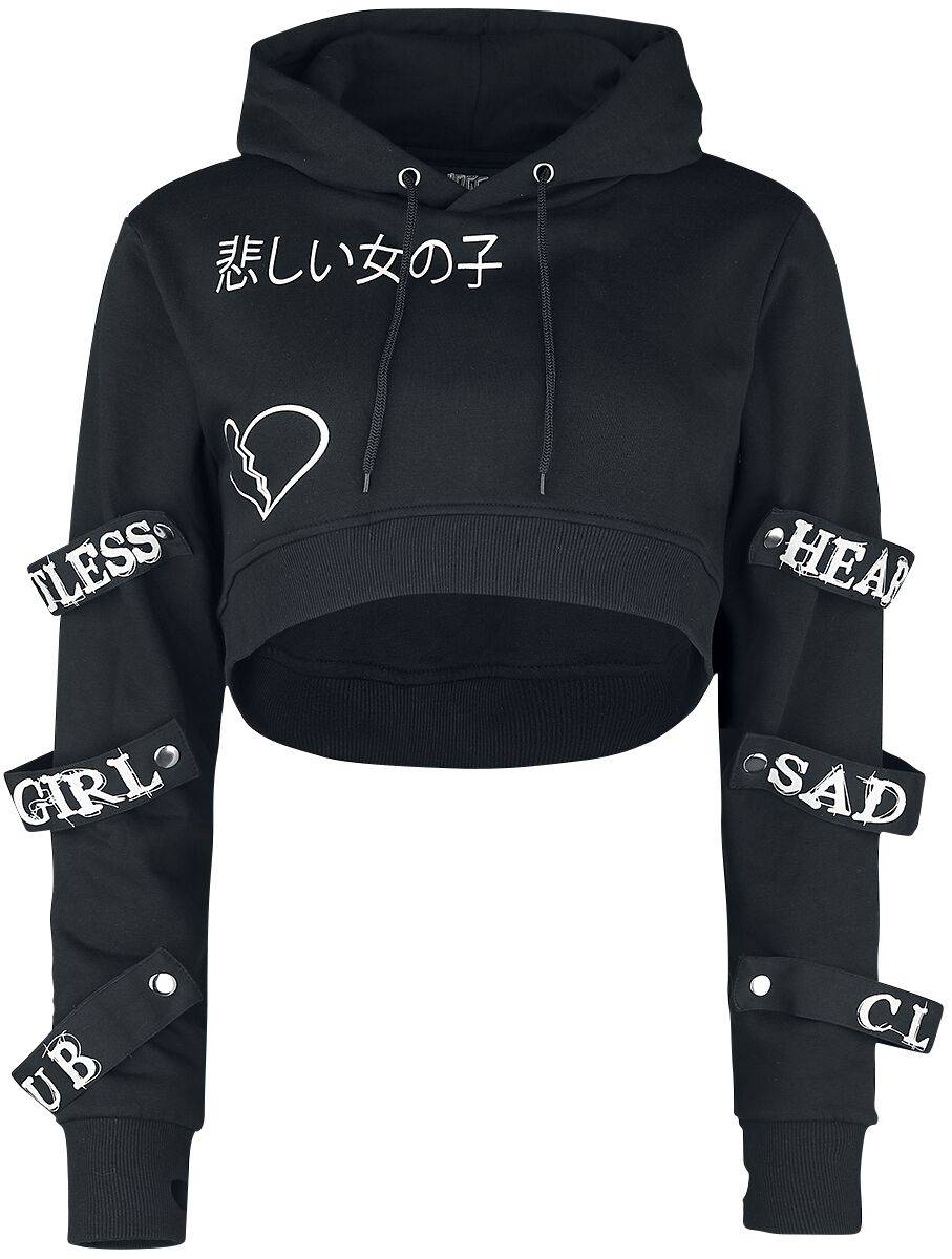 EMP "Sad Girl Club Hood" Kapuzenpullover schwarz/weiß von Heartless