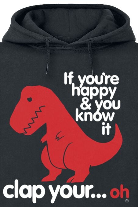 EMP "Sad T-Rex" Kapuzenpullover Schwarz Von Goodie Two Sleeves
