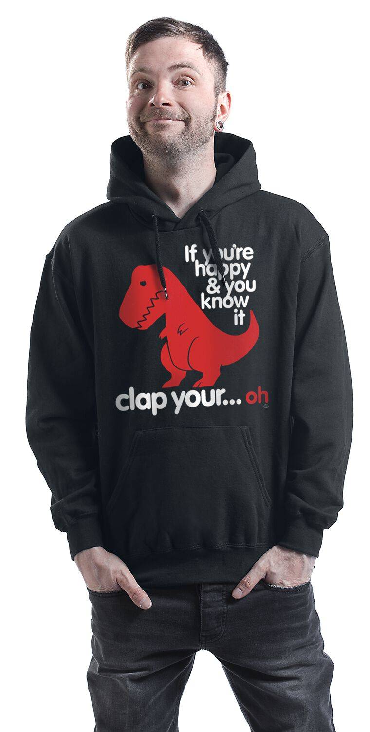 EMP "Sad T-Rex" Kapuzenpullover Schwarz Von Goodie Two Sleeves