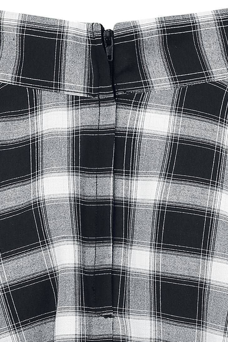 EMP "Sail Check Flare Skirt" Mittellanger Rock Multicolor Von Banned Retro