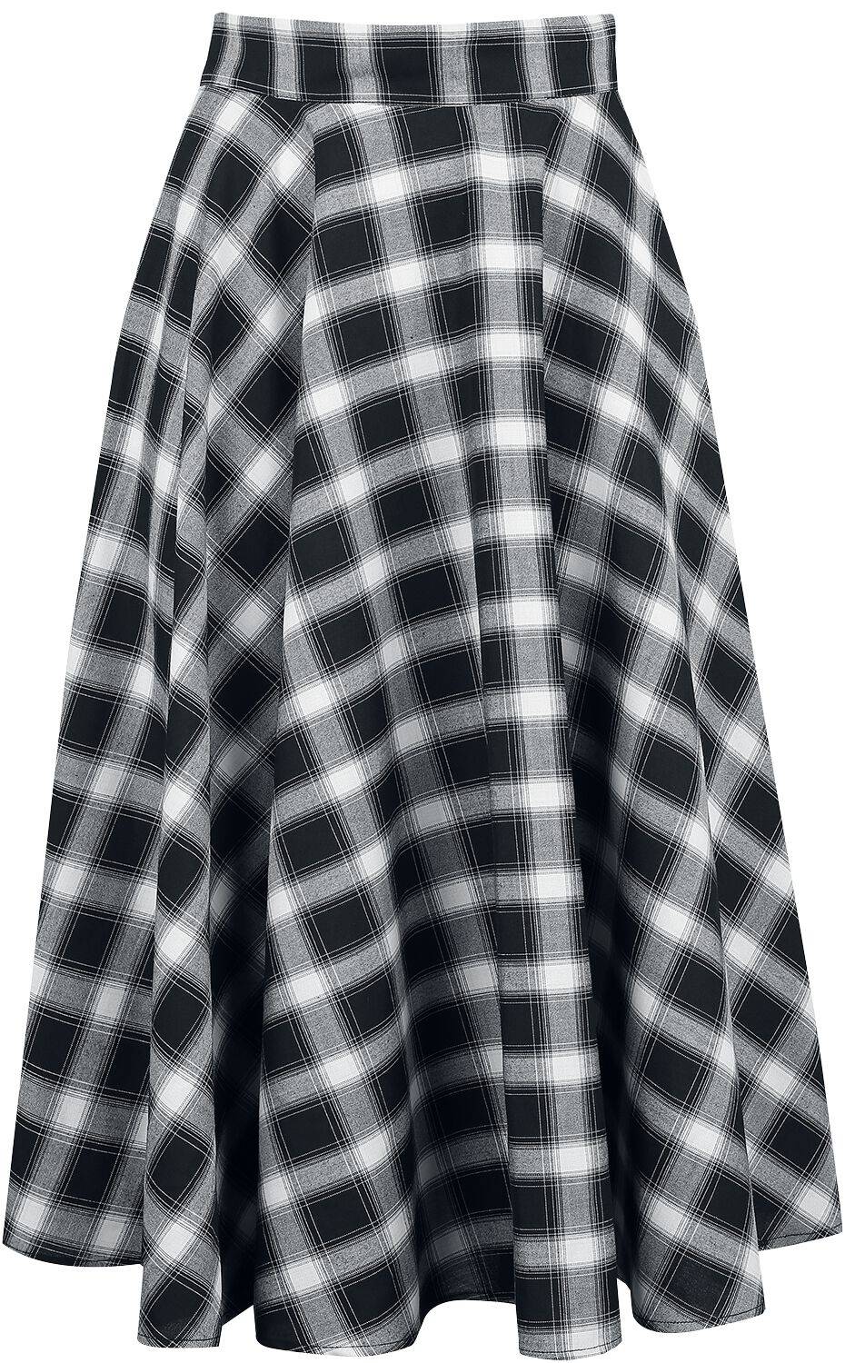 EMP "Sail Check Flare Skirt" Mittellanger Rock multicolor von Banned Retro