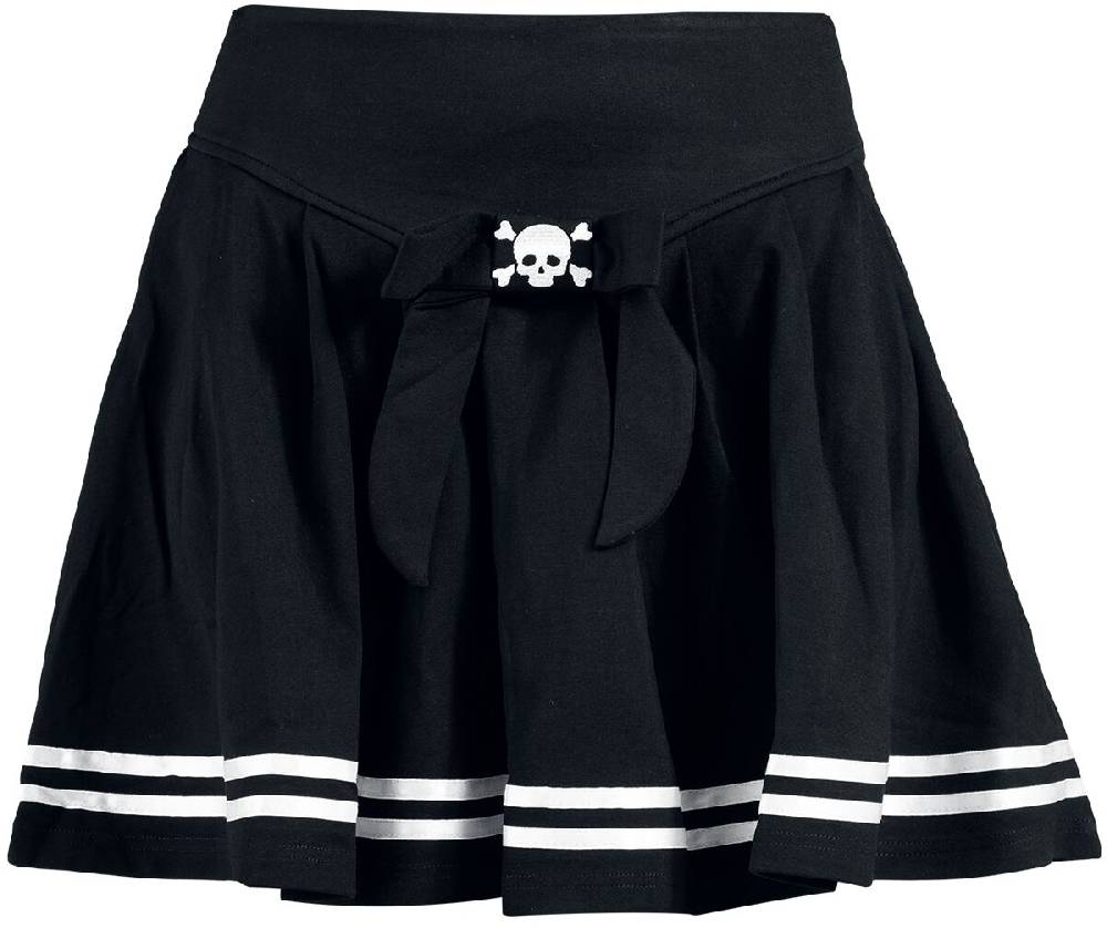 EMP "Sailor Mini Skirt" Kurzer Rock schwarz/weiß von Jawbreaker