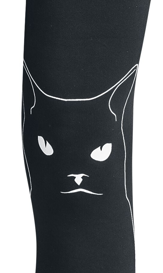 EMP "Salem Grumpy Kitty" Leggings Schwarz Von Jawbreaker