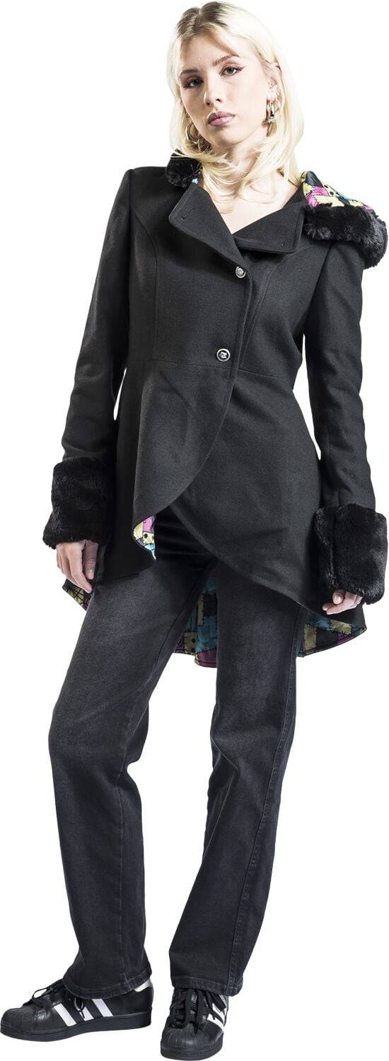 EMP "Sally" Kurzmantel Schwarz Von The Nightmare Before Christmas